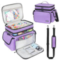 LEFOR·Z Sewing Supplies Organizer Storage Bag(10.5 x 8 x 9inch),Sewing Box - color: Purple