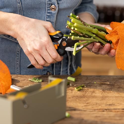 Fiskars Floral Bypass Pruning Shears, Garden Clippers for Deadheading, 10.75 x 3.88 inches (Pack of 6) - style: Floral Pruner (Pack of 6)