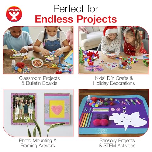 Hygloss Sticky Collage Boards - 24 Pack 4"x6" Self Stick Collage Boards for Kids - Peel & Stick Mounting Boards for Art Projects, School Crafts, Classrooms, and DIY Displays - size: 24-Pcs, style: Rectangle 4" x 6"