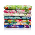 7 Pcs Oil Painting Flower Fat Quarters Fabric Bundles Quilting Fabric Bundle Patchwork for Sewing Quilting and Crafting (18x22 inch)