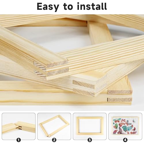 BALLMENT 24PCS Needlepoint Stretcher Bars for Needlework with 100 Tacks