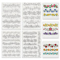BENECREAT 4 Style 27Pcs Flower Border Water Soluble Hand Sewing Stabilizers, Long Rattan Flowers Tear Away Water Soluble Embroidery Patterns for Carves, Shirts, Coats, Bags, Towels - color: Flower Border