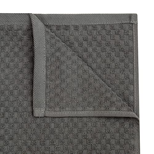 COTTON CRAFT Amazing Kitchen Towel - 12 Pack 100% Cotton Waffle Terry Towel - color: Charcoal, size: 12 Pack