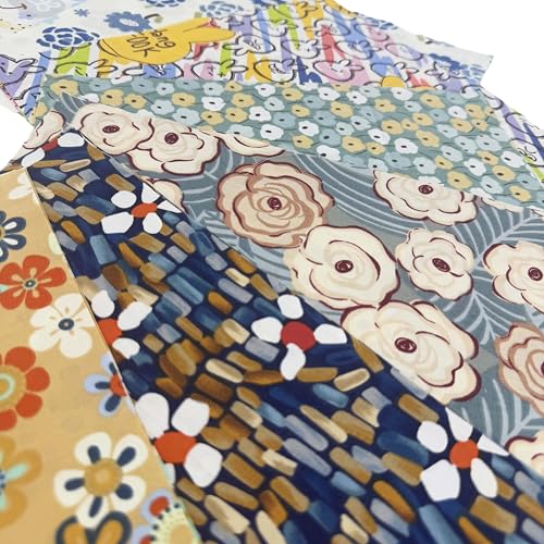 14 Colors Floral Cotton Fabric Squares - 42 Pcs 5x5 Inch Precut Quilting Bundle, 3 of Each Color | Retro Ditsy Print Charm Pack for Sewing, Patchwork & DIY Crafts - color: Color-6