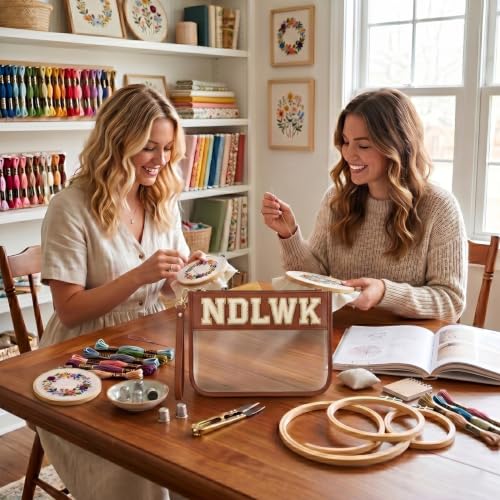 VOOGLAN Needlework Project Bag (Empty), 8 x 12 Inch - color: Brown