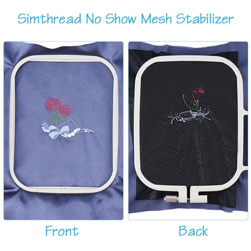 Simthread Fusible No Show Mesh Cut Away Stabilizer Black Color - color: Black