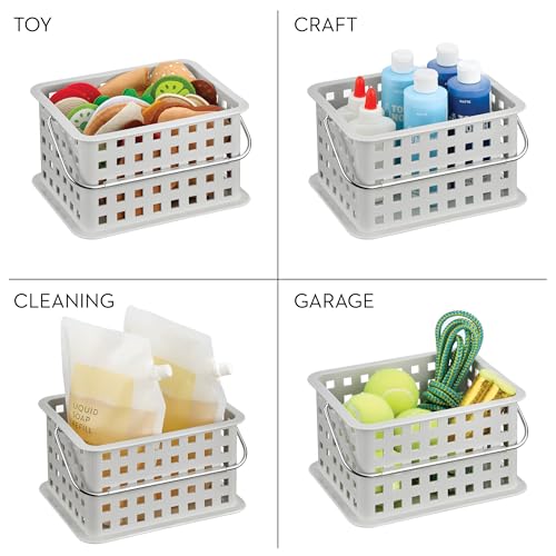 iDesign Shower Caddy Basket with Handle, Light Gray - color: Light Gray, style: Pack of 1
