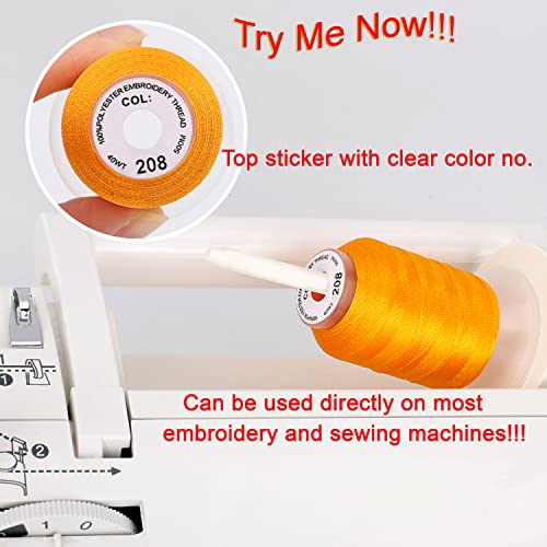 80 Spools Polyester Embroidery Machine Thread Kit