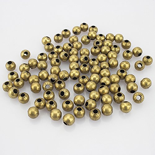 (R) Antiqued Bronze Smooth Round Metal Beads 6 mm 300 Pcs - color: Bronze 300 Pcs 6mm
