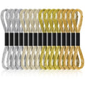 12 Skeins Metallic Embroidery Floss, Gold Silver Embroidery Thread, Multi-Purpose Cross Stitch Metallic Thread for Hand Crafts String Art Supplies (8m 12 Strands)