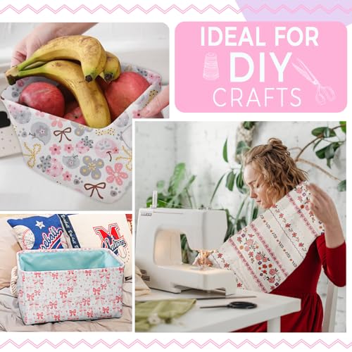 Aubliss 8pcs Fat Quarter Fabric Bundles (100% Cotton - 20'' x 20'') - color: Pink