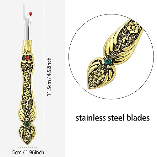 Seam Ripper Tool, Stitch Remover for Sewing, Embroidery & Crafting Projects - color: B-Gold