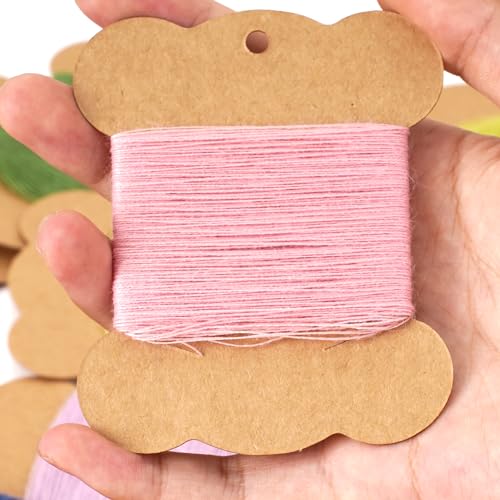 Wool Embroidery Thread,Darning Thread,50m Each Spool X 20Pcs,Darning Wool Blend Thread for Embroidery, Hand Sewing DIY,Machine Sewing,42S/2 (Colour A) - color: colour A