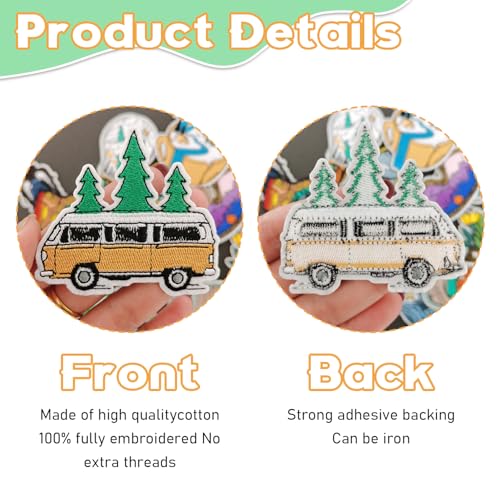 16Pcs Camping Patches, Embroidered Patch, Jacket Patches Iron on - color: AZXK-02