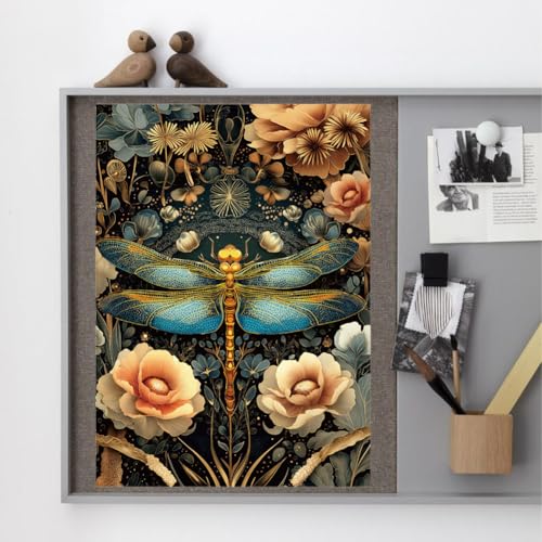 6 Sheets Dragonfly and Butterfly Rub on Transfer for Furniture - style: Dragonflies and Butterflies
