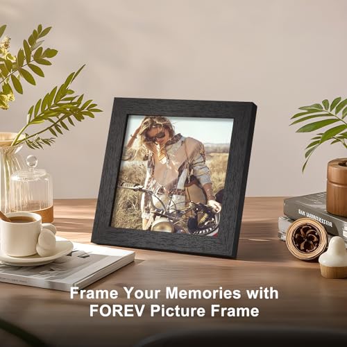 TOFOREVO 5x5 Picture Frames set of 2, Black - color: Black Wood Grain, size: 5x5
