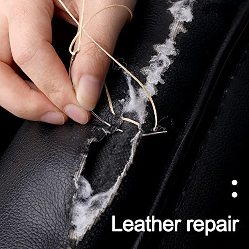 50 Pcs Curved Leather Needles,Curved Leather Hand Sewing Needles with 7 Sizes,Upholstery Needles for Leather Carpet or Canvas Repairing or Craft Projects - size: 50PCS