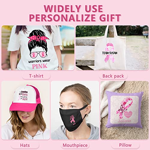 Tintnut Pink Ribbon Heat Transfer Vinyl,10 Sheets 12×10in Iron on Vinyl - color: Ribbon-Pink