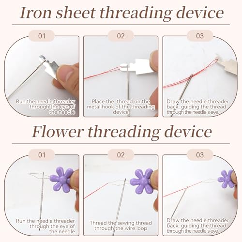 Steel Hand Sewing Needles Set for Denim Jeans Quilting Leather Professional