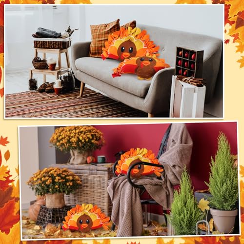 Weysat 6 Sets Thanksgiving Fall Turkey Tied Pillow Craft Kit DIY Turkey Pillow Craft Gifts with PP Cotton for Fall Harvest Thanksgiving Party Decor VBS School Favors Classroom Giveaways - style: Thanksgiving