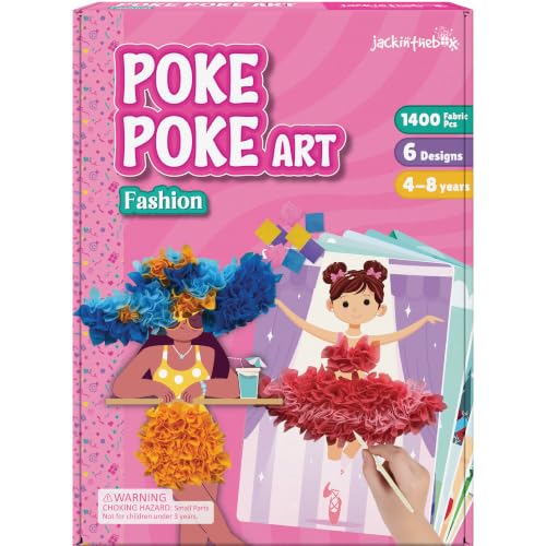 jackinthebox Poke Art Fashion Art Craft Kit for Girls, Kids, Toys, Ages 4-8 - style: Fashion
