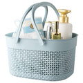 rejomiik Portable Plastic Shower Caddy Basket with Handles, Blue - color: Blue, size: 1 pack