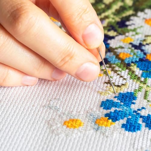 Essentials By Leisure Arts Aida Cloth, 18 Count, Cream, 12 pc, Bulk, Cross Stitch Fabric, Embroidery Fabric, Cross Stitch Supplies for Crafting, Stitching, and Sewing Projects 15X18 - color: Cream