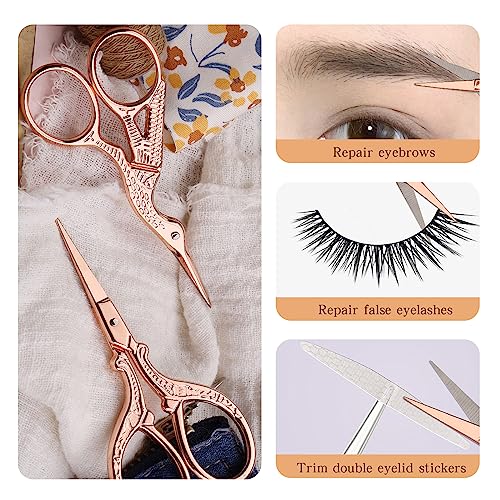 Embroidery Scissors Set 2Pcs Cute and Practical Sewing Scissors - color: Gold