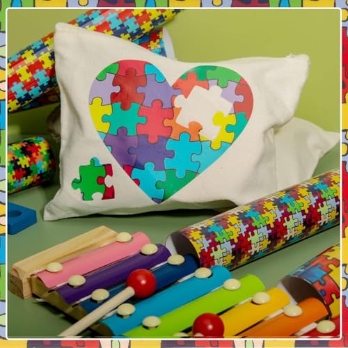 Tintnut Puzzle Heat Transfer Vinyl,10 Sheets 10"x12" Iron on Vinyl - color: Jigsaw-10