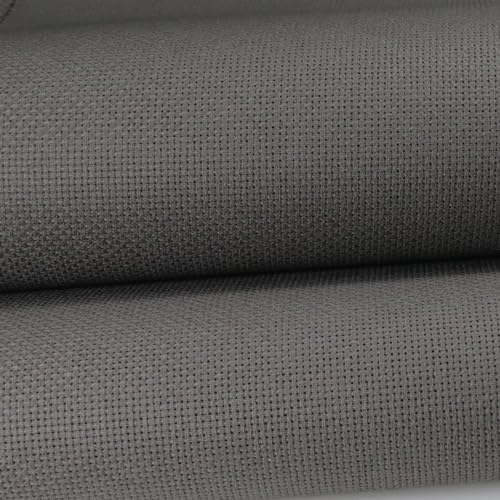 KCS 16CT Counted Cotton Cross Stitch Aida Cloth Fabric (Dark Grey, 12" x 59") - color: Dark Grey, size: 12" x 59"