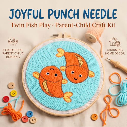 Harimau Punch Needle Kit Twelve Zodiac Signs Pattern,1Pc Embroidery Hoop, Essential Punch Needle Supplies,Ideal Punch Art for Beginners,DIY Adults Embroidery, Video Teaching - color: 65274