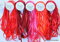 Red Tones 7mm 100% Pure Silk Ribbon Set, 5 Spools (10 Meters Each)