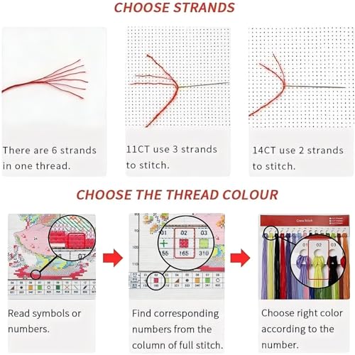 askkqtx Cat Stamped Cross Stitch Kits for Beginners Adults 12x16 Inch - color: XJ013