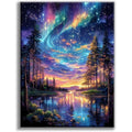 Tiwabb Aurora Starry Night Stamped Cross Stitch Kits for Adults Beginners - color: Cross Stitch 0630-05