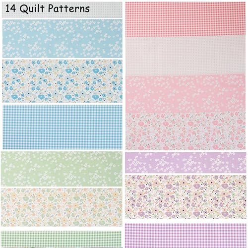 Nodsaw 42pcs 5x5 Fabric Squares, Soft Baby Charm Pack for Quilting 5 inch - color: Pastel Fabric