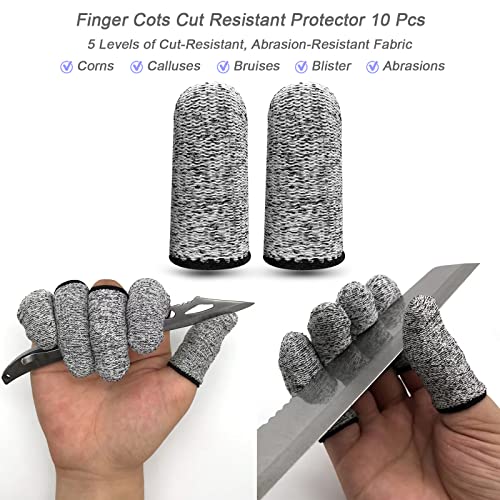 22Pcs Gel Finger Cots Cut Resistant Sleeves Guards Gloves Touch Fingertips