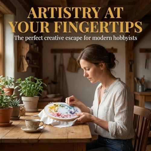 Huacan Floral Embroidery DIY Art Kit for Beginners Adults - 3 Pattern Sets with Guide, Adjustable Hoop, Color Threads, Needles & Tools | Home Decor Craft Gift
