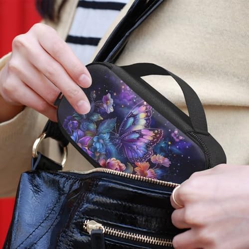 Butterfly Flowers Insulin Cooler Travel Case Insulated Diabetic Bag with Top Handle Medication Cooler Bag for Insulin Pens and Blood Glucose Monitor Supplies Easy to Use - color: Butterfly Flowers