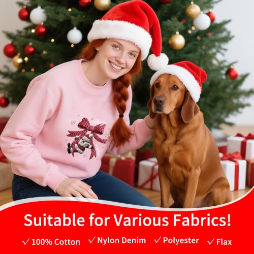 30 Pcs Faux Yarn Christmas Iron on Transfers for T Shirts - color: Faux Yarn Christmas