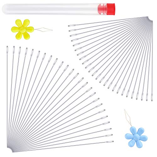 Lunarm Beading Needles, 50pcs Beading Needles for Jewelry Making