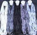 Grey Shades 4mm 100% Pure Silk Ribbon Set, 5 Spools (10 Meters Each)