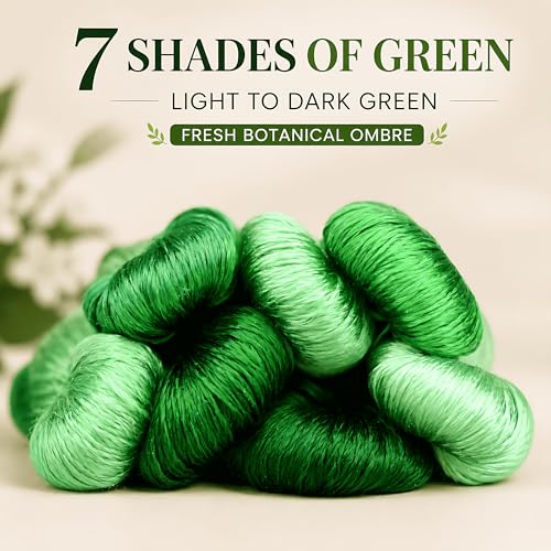 Natural 100% Silk Thread, Handmade Embroidery Thread Silk Floss 7 Colors 110m Each (92) - color: 92