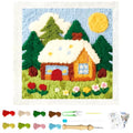 BEUNITONE Forest House Punch Needle Kit for Adults Beginners Christmas Gift - color: 07-Forest Hose