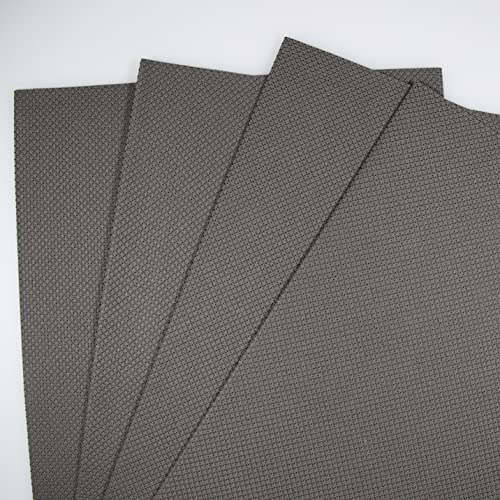 KCS 4 pc of 12" x 18" 14CT Counted Cotton Aida Cloth Cross Stitch Fabric (Dark Grey) - color: Dark Grey