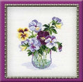 RIOLIS 835 Pansies Counted Cross Stitch Kit 7.87 x 7.87 in