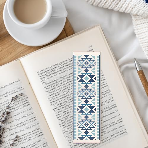 FREEBLOSS 6 Set Cross Stitch Bookmark Kits 11CT 8"x2.4" Retro Pattern - style: Tribal patterns