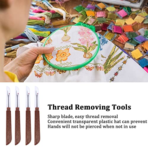 12 Pcs Sewing Seam Rippers Plastic Thread Cutter Handy Stitch Ripper Tag Sewing Thread Removers Crafting Removing Threads Stitch Ripper Sewing Tools for Needle Work Patterns and Clothes