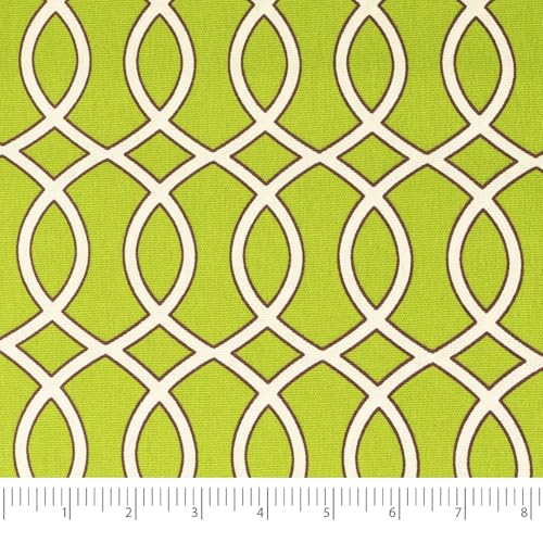 Stitch & Sparkle 100% Cotton Duck Cloth Print 45" Wide, DIY Project, Craft & Quilt Fabric for Sewing, Upholstery Home Décor, Cut by the Yard, Ogee Green - color: Ogee Green, size: Cut by the yard