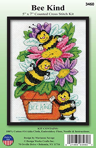 Design Works Crafts Bee Kind Counted Cross Stitch Kit
