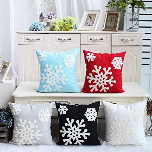 Elife Pillow Covers, Winter Decor Christmas Pillow Covers 18 * 18 Set of 2 - color: Blue